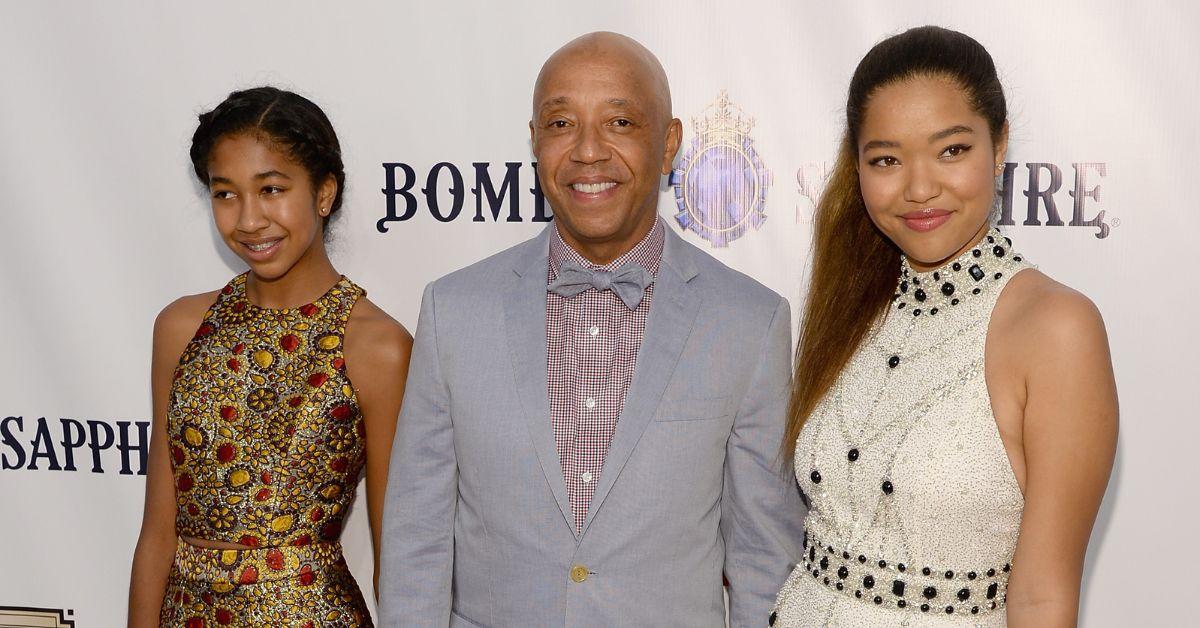(l-r): Aoki Lee, Russell Simmons, and Ming Lee together on the red carpet.