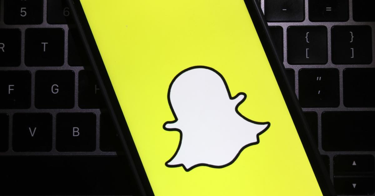 snapchat app open on smartphone screen