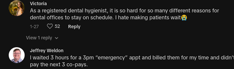 man leaves dentist appointment after minute wait