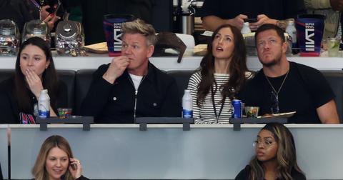 Gordon Ramsey, Minka Kelly, and Dan Reynolds at the 2024 Super Bowl