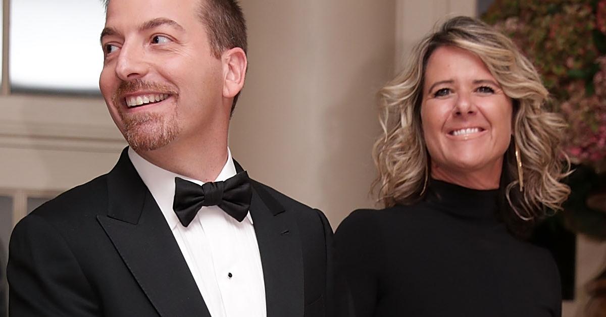 NBC's Meet the Press moderator Chuck Todd and his wife Kristian Todd arrive at the White House for a state dinner