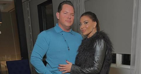 Paulie Connell and Dolores Catania posing while out at a restaurant in New Jersey