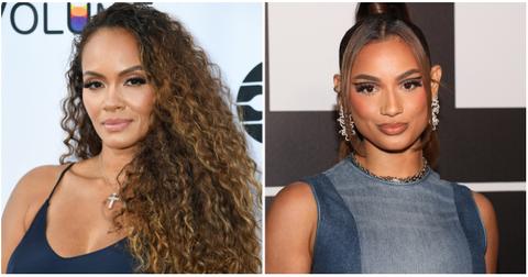 Evelyn Lozada and singer DaniLeigh posing on the red carpet