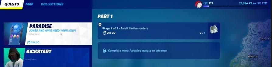 "Await further orders" in 'Fortnite'