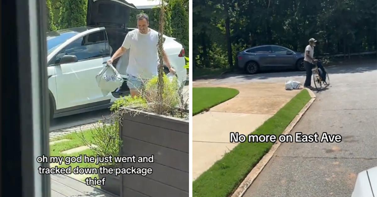 Man confronts package thief