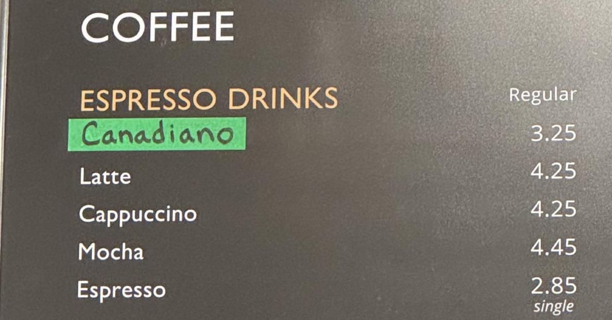 Canadian Coffee shops are renaming Americanos to Canadianos