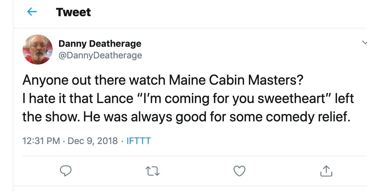 what happened lance maine cabin masters