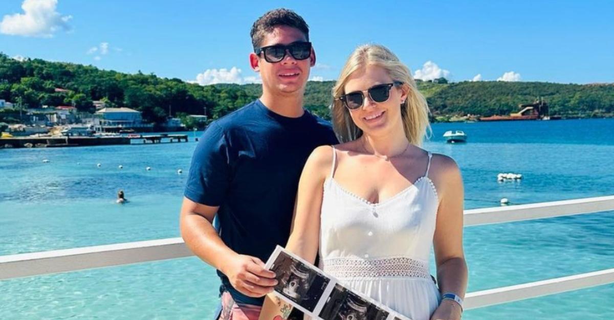 Juan David Daza and Jessica Parsons from ‘90 Day Fiancé: Love In Paradise’ Season 3 pose with an ultrasound photo