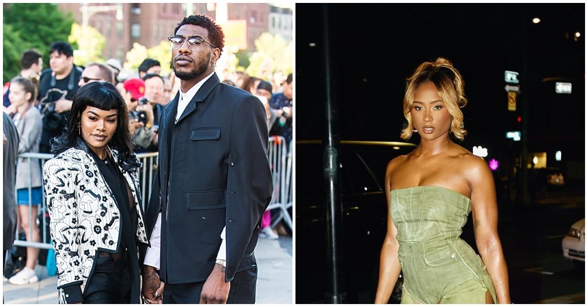 (l-r): Teyana Taylor and Iman Shumpert at an event, Kayla Nicole at another event