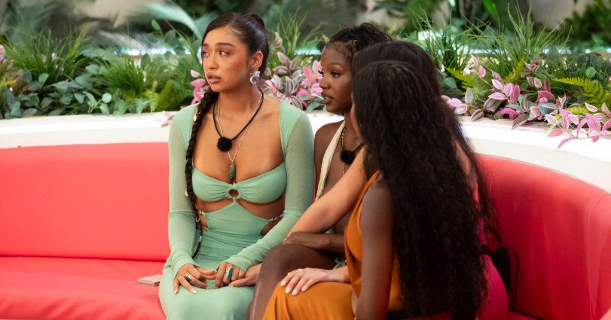 Cierra crying on the couch on 'Love Island USA' Season 7.