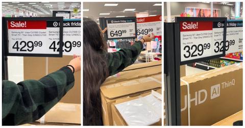 A person revealed that Target's so-called "Black Friday Deals" are a scam