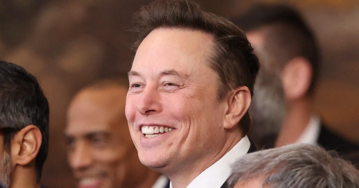 Elon Musk flashing a huge smile