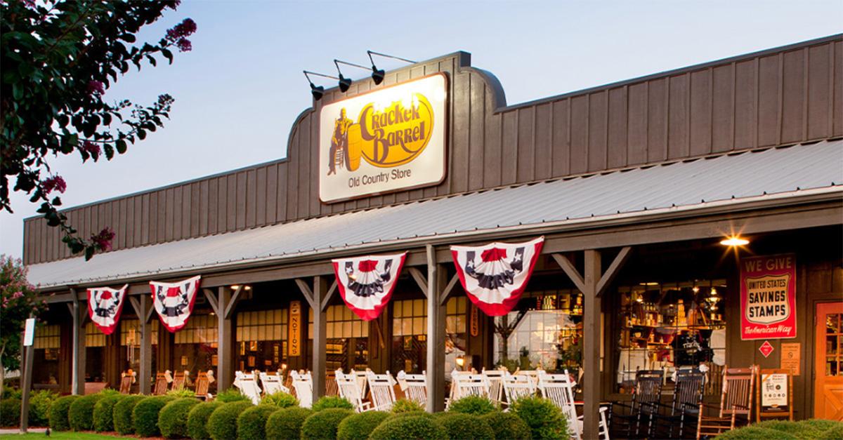 A Cracker Barrel storefront. 