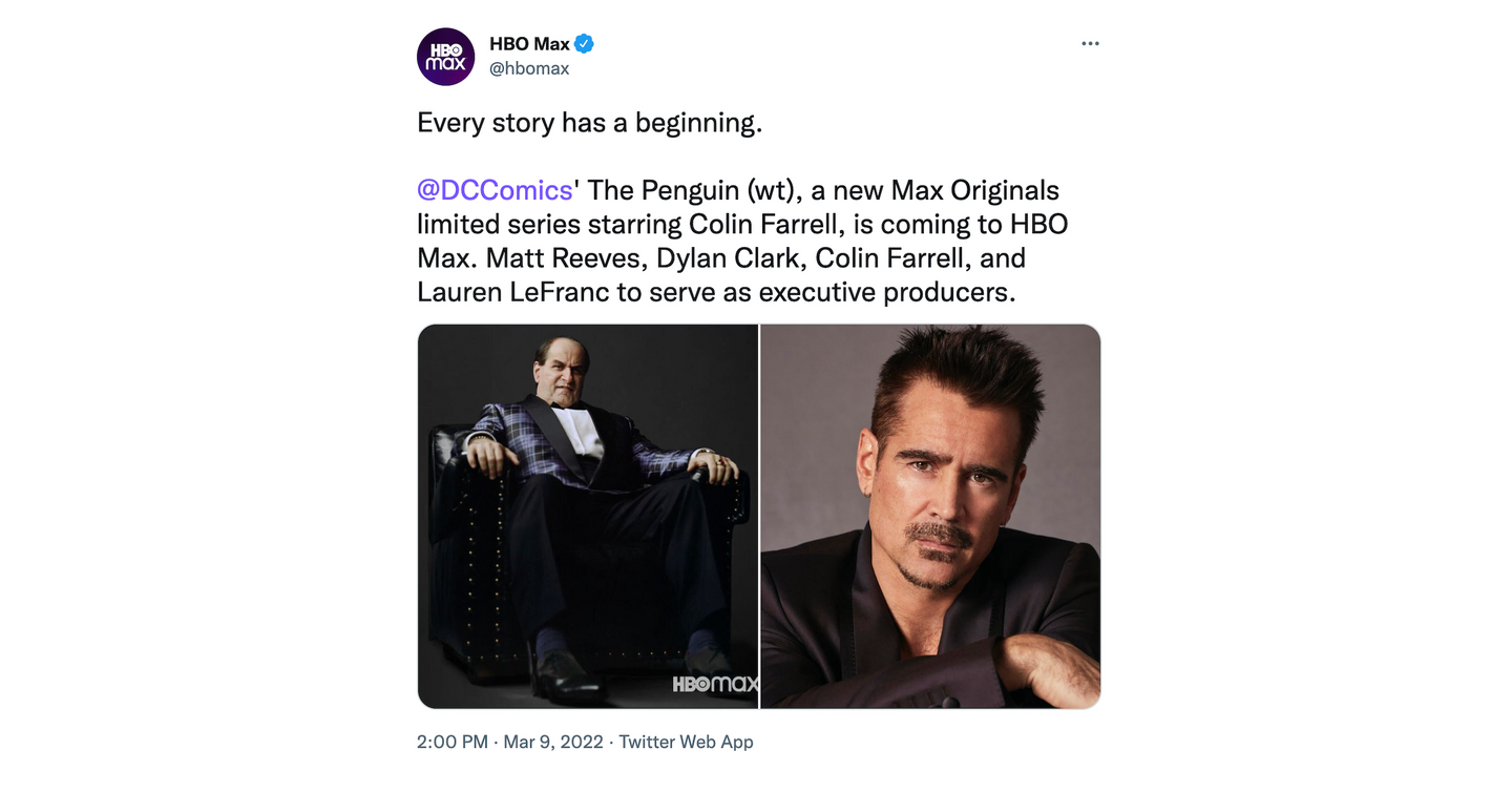 What Is the Release Date for HBO Max's 'The Penguin' Series?
