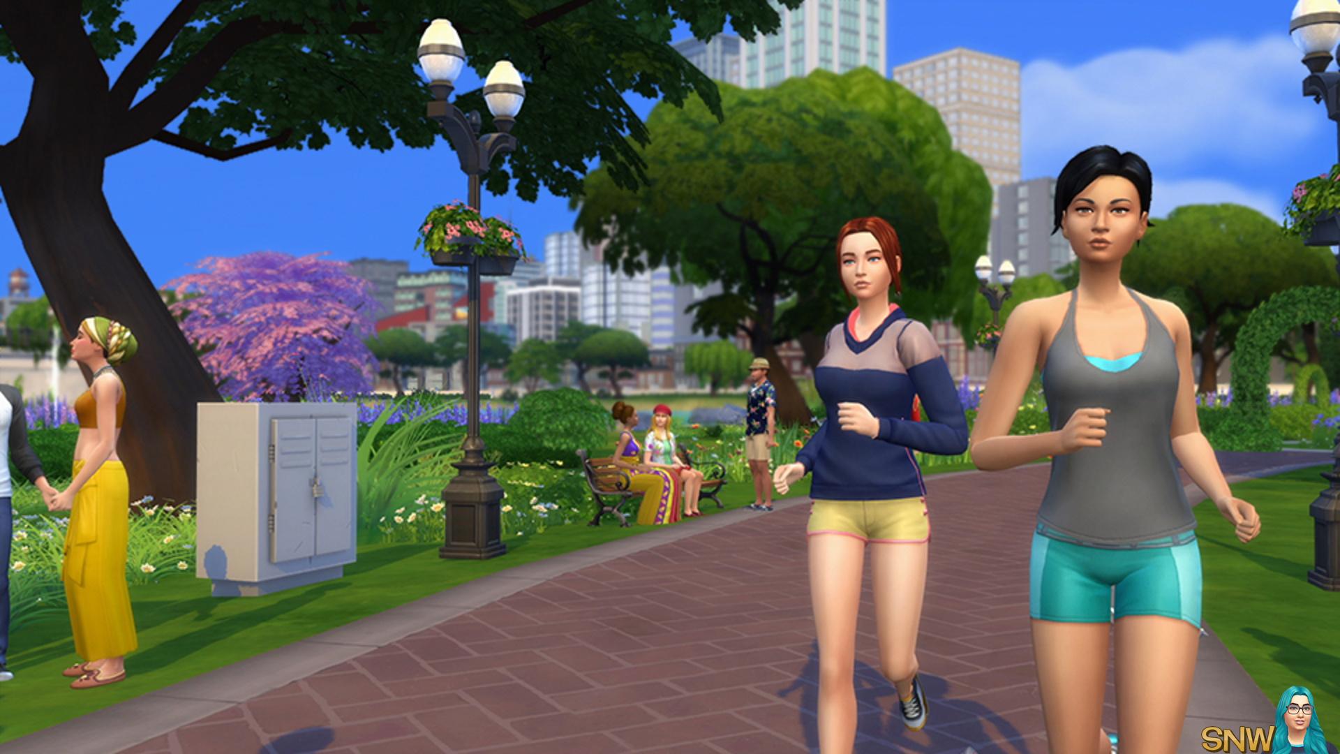 Les personnages des Sims 4 partent faire du jogging