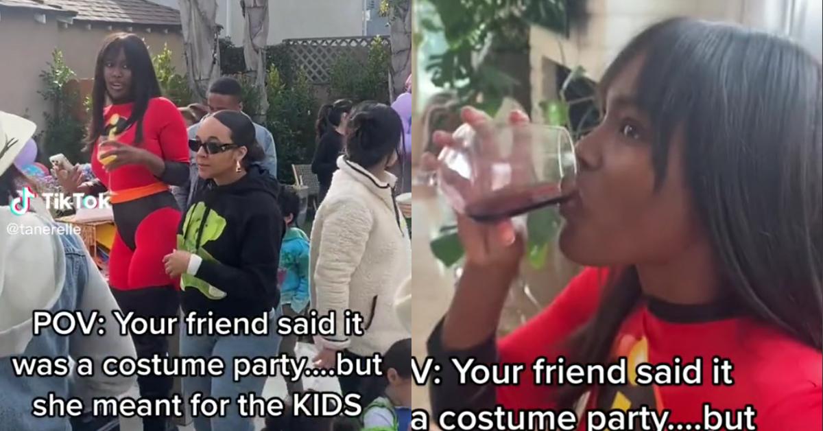 Woman Didn’t Get Memo, Shows up to Kids Party in Full Costume