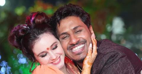 Kimberly and TJ during their wedding celebrations