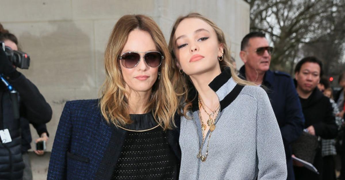 Vanessa Paradis and Lily-Rose Depp arrive at the Chanel show as part of the Paris Fashion Week Womenswear Fall/Winter 2017-2018 on March 7, 2017 in Paris, France.