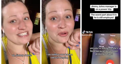 TikTok about a woman almost fired from Jimmy Johns