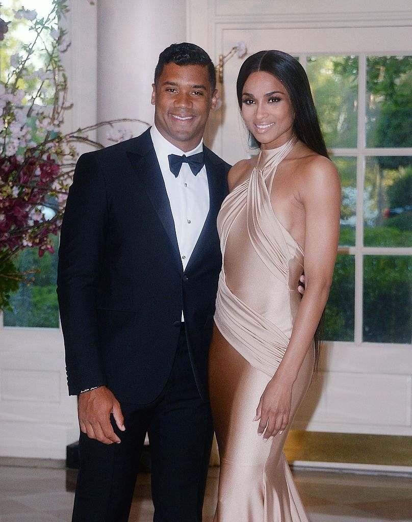 Russell and Ciara Wilson at the State dinner 