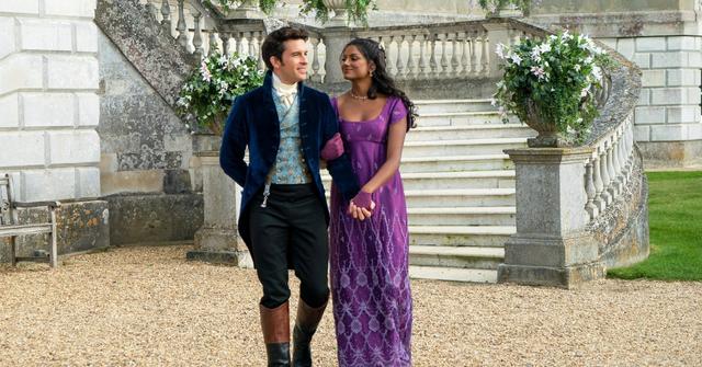 Anthony Bridgerton (Jonathan Bailey) and Kate Sharma (Simone Ashley)
