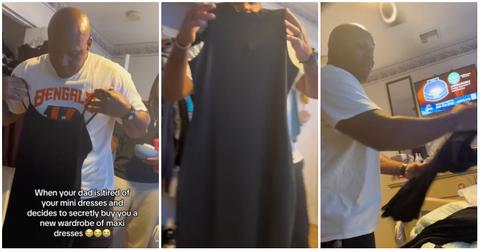 dad buys daughter maxi dresses