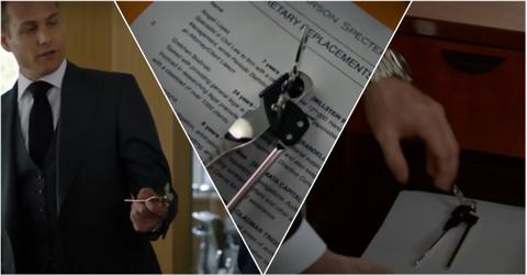 Harvey giving the can opener back to Donna in Suits