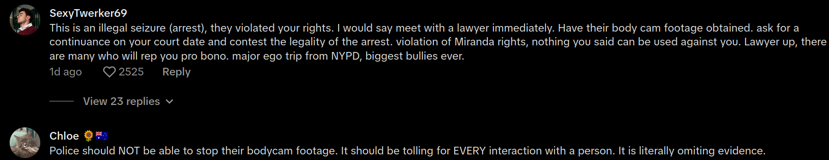 nypd arrests woman smiling