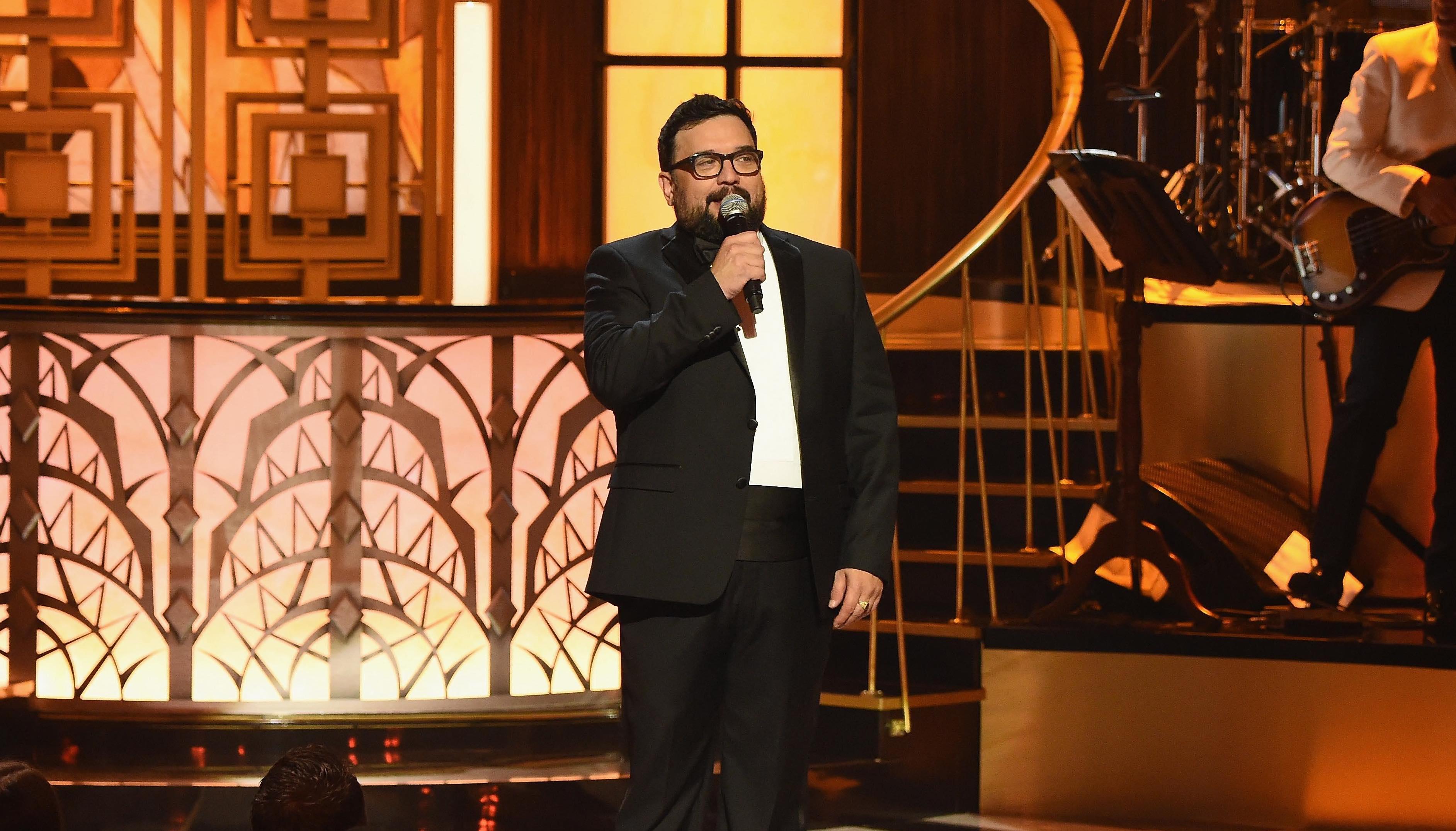 Horatio Sanz speaks onstage during "Spike's One Night Only: Alec Baldwin."