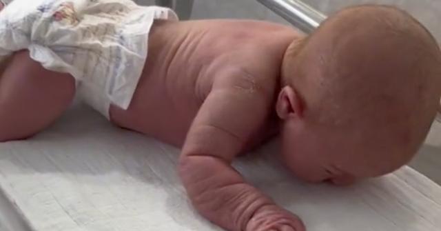 Hungry Baby Crawls At Three Days Old in @samantha_elizabeth__'s viral TikTok