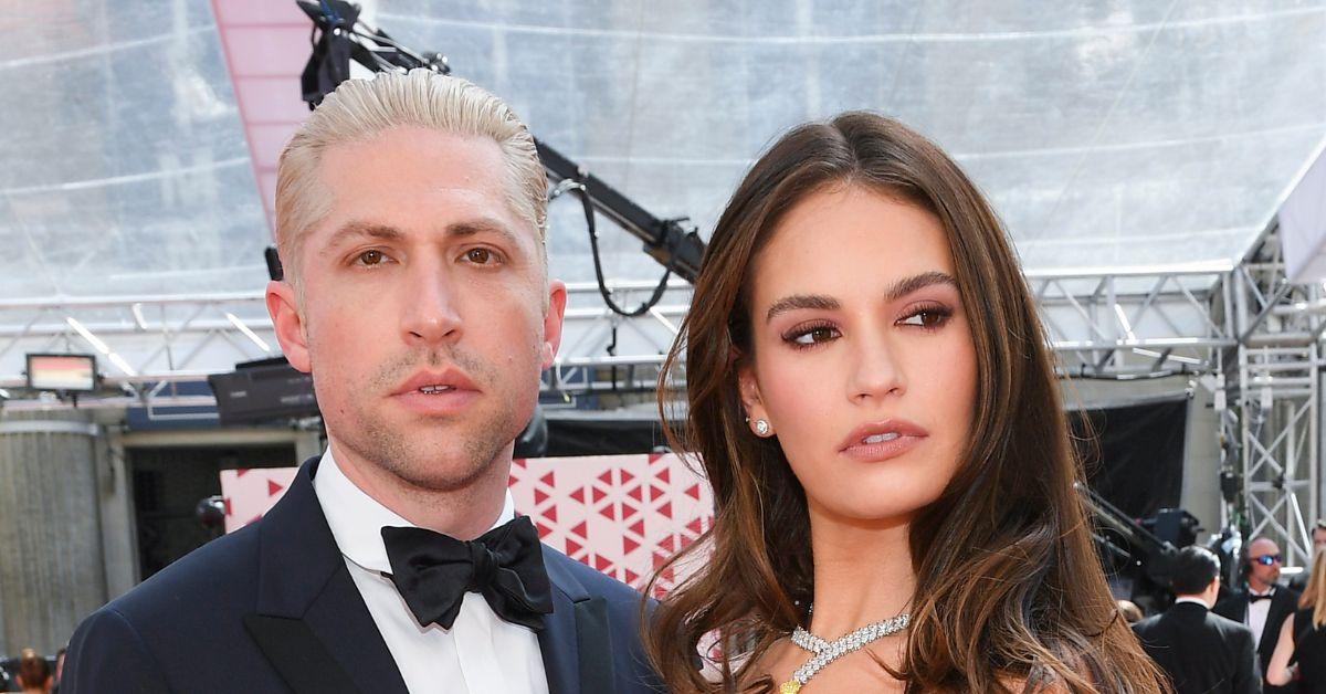 Michael Shuman and Lily James at the 94th Academy Awards held at Dolby Theatre at the Hollywood & Highland Center