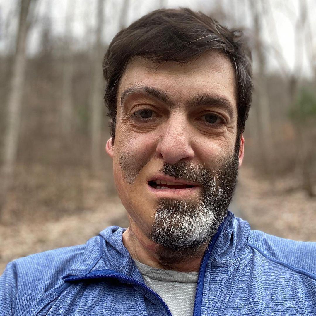 Selfie of Dan hiking in the mountains of Asheville, NC