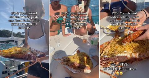 Tourists order 500 dollar lobster pasta