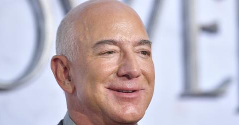 eff Bezos, Executive Chairman of Amazon attends the Los Angeles premiere of Amazon Prime Video's "The Lord of The Rings: The Rings of Power" at The Culver Studios on August 15, 2022 in Culver City, California. (Photo by Rodin Eckenroth/WireImage)