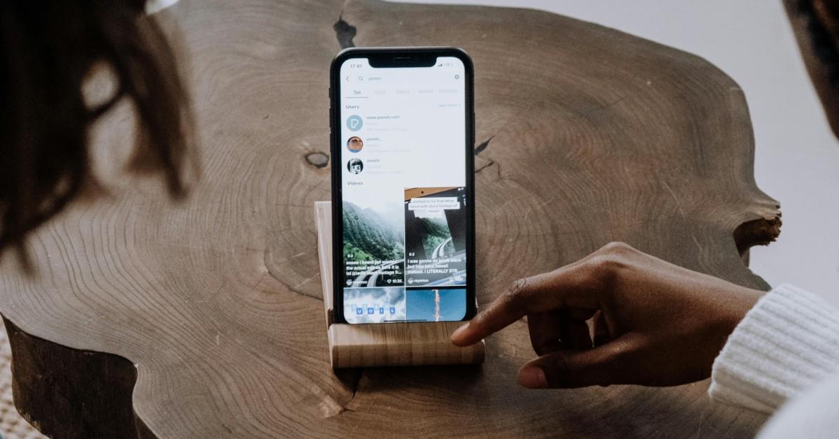 Someone browsing TikTok videos