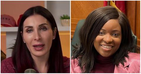 (l-r): Laura Loomer and Rep. Jasmine Crockett