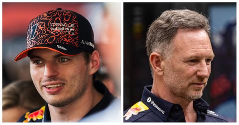 Max Verstappen and Christian Horner