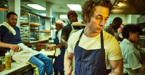 Cooks working in 'The Bear' on Hulu