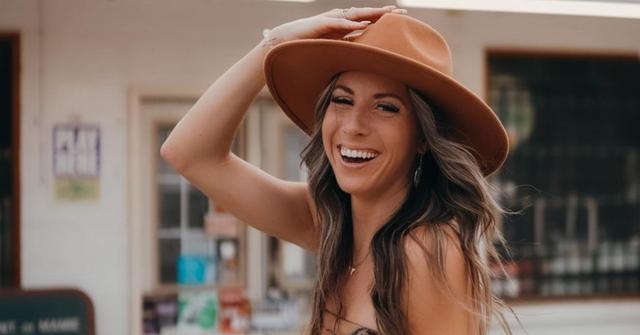 Zoe Weaver From 'Farmer Wants a Wife' poses in a cowboy hat for an Instagram photo.