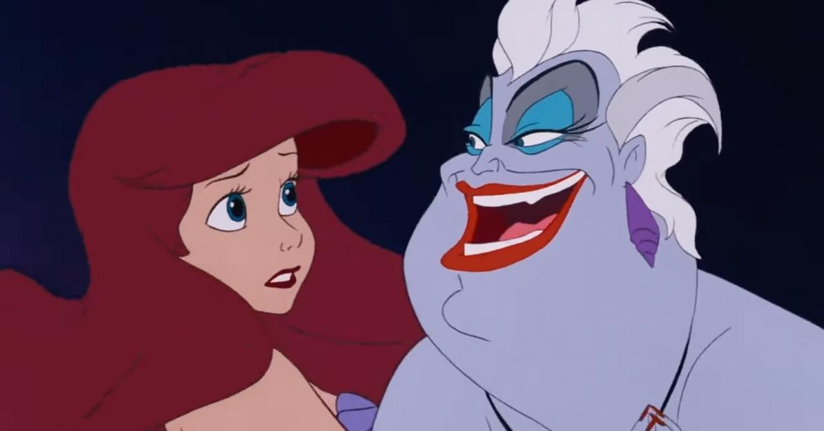 Ariel with Ursula the Sea Witch in 'The Little Mermaid'