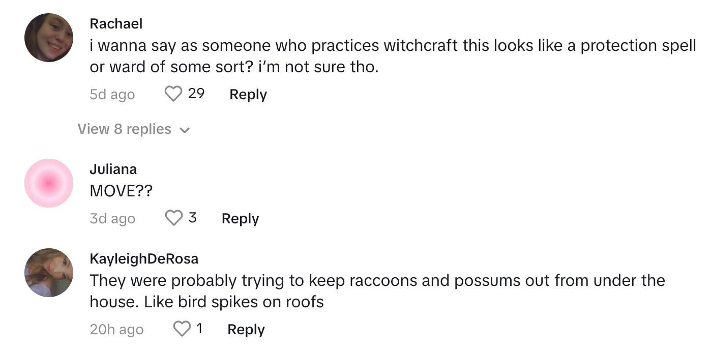 Knives under the house comments