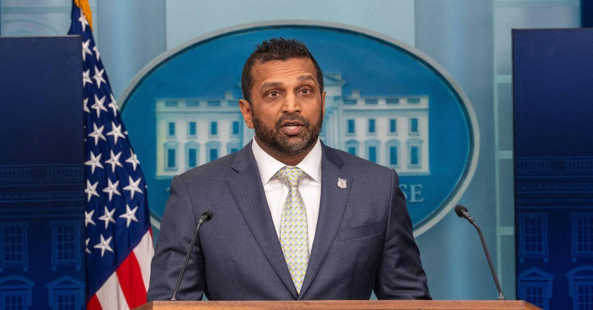 Kash Patel at a White House press briefing.