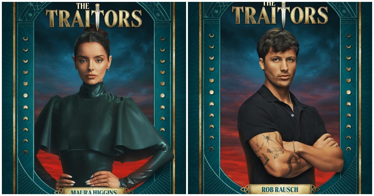 (l-r): Maura Higgins and Rob Rausch for 'The Traitors' Season 4