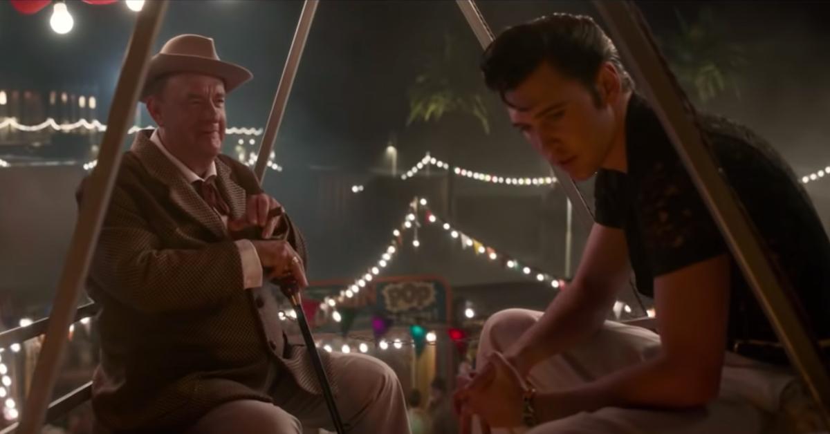 Tom Hanks as Colonel Tom Parker and Austin Butler as Elvis Presley in 'Elvis'