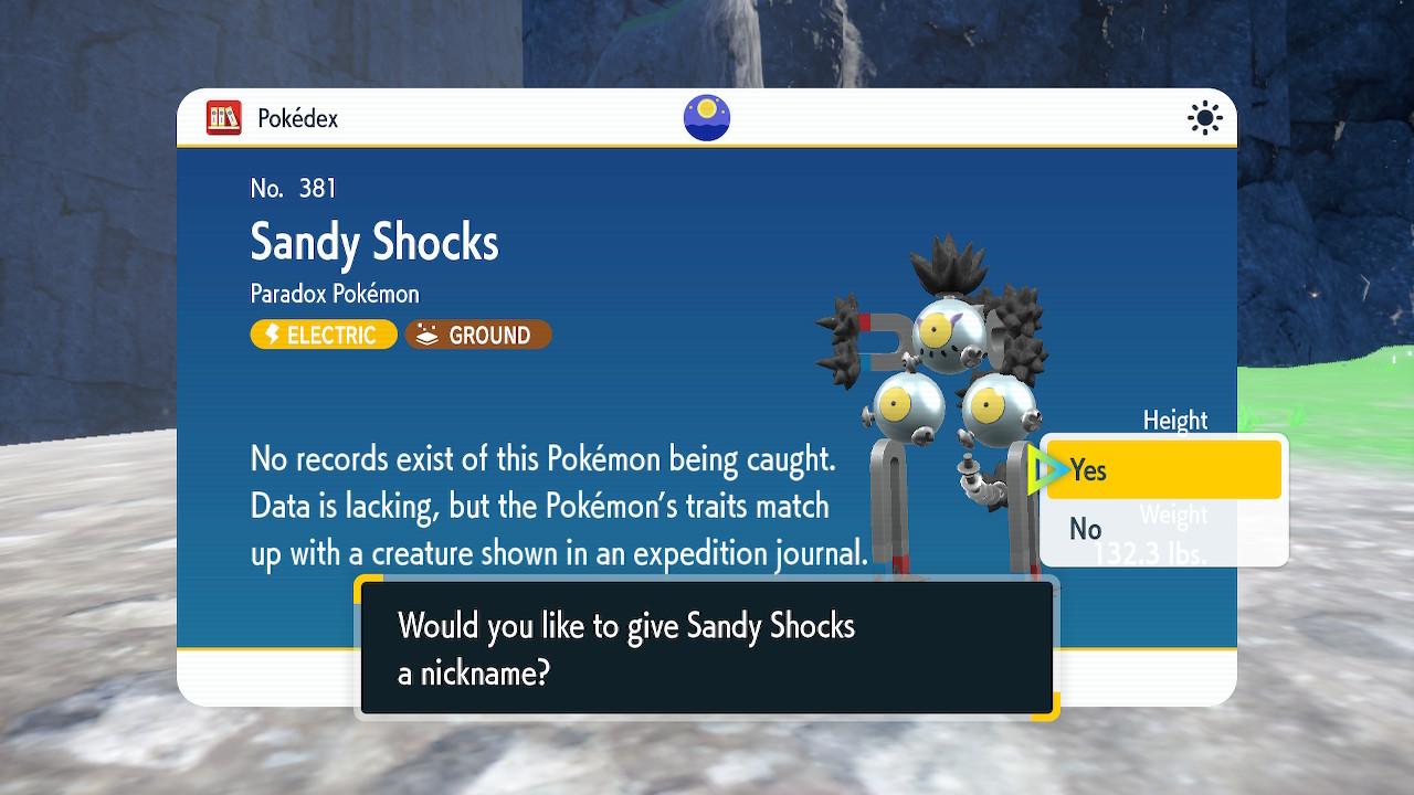 Sandy Shocks in 'Pokémon Scarlet'