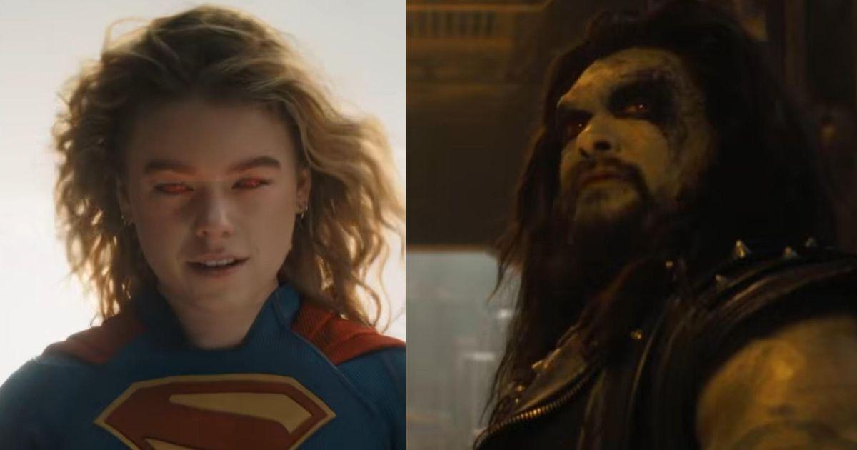 Milly Alcock and Jason Momoa in 'Supergirl'