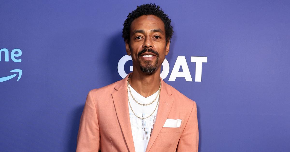 Teck Holmes poses on the red carpet at 'The GOAT' Los Angeles Tastemaker Event on April 30, 2024, in West Hollywood.