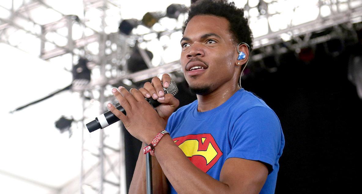 Chance the Rapper without a hat at the 2014 Governors Ball Music Festival. 