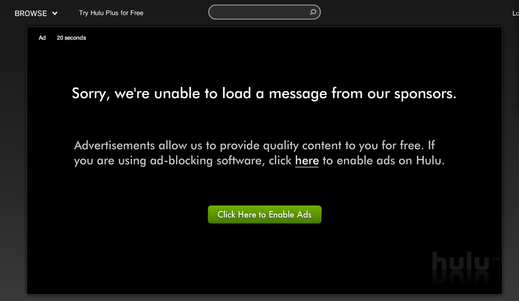 hulu ad blocking