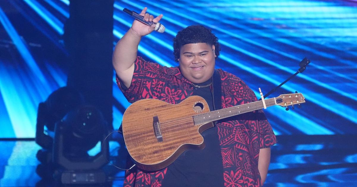 Iam Tongi performing on American Idol